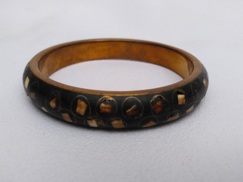Gotica : Vieja Pulsera Delgada Bronce Nacar Rustico Zox