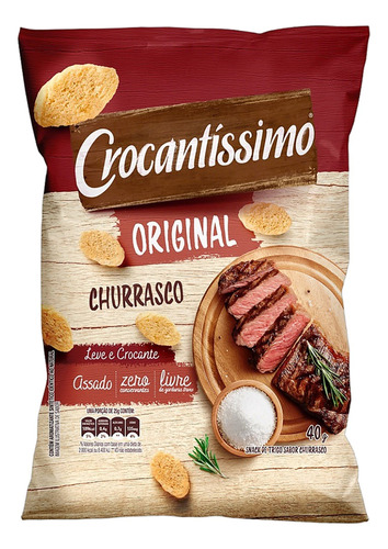 Snack de Trigo Crocantíssimo Original churrasco 40 g