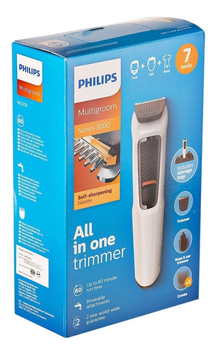 Afeitadora Philips Multigroom Series 3000 - 7 Piezas