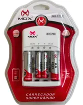 Comprar Carregador De Pilhas + 4 Pilhas Recarregáveis 2aa E 2aaa Mox