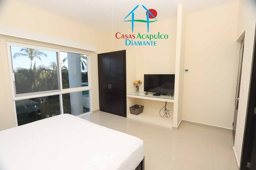 Imagen 30 de 30 de Cad Pacífico Diamante Vela 102. Terraza Con Vistas A Los Jardines Y Albercas