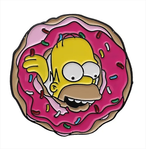 Pines Metálicos Serie Tv Los Simpson Pin Homero Rosquillas