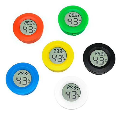 Sensor Umidade Temperatura Portátil Digital Redondo Verde