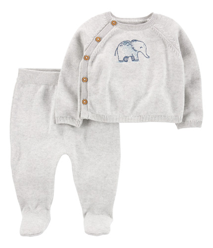 Set Con Cardigan Y Pantalón Elefante De ALG Carters 1n71431