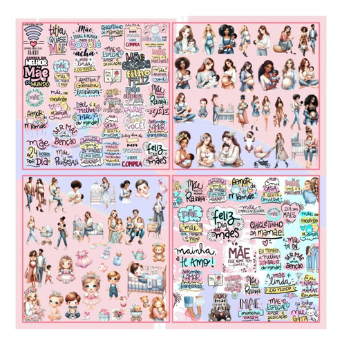 Super Kit Digital Dia Das Mães Arquivos Png Fundo Transparen
