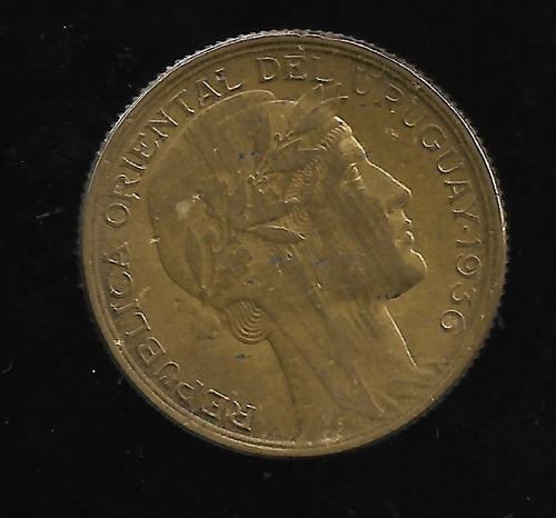 Uruguay 10 Cmos 1936 A  Km 28 Exc