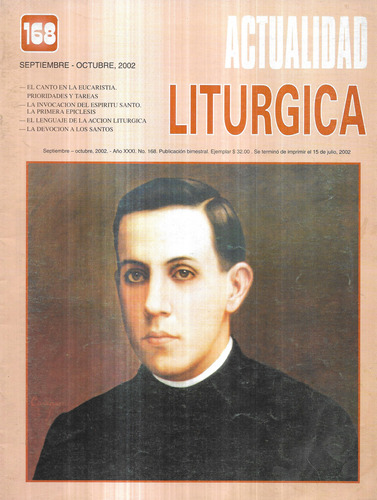 Revist Actualidad Litúrgica 168 Septiembr Octubre 2002 / 168