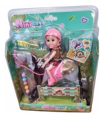 Muñeca Mini Nini Love + Caballo Accesorios.