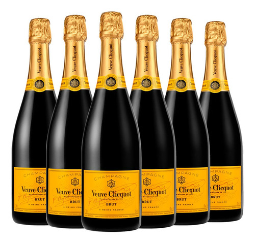 Champagne Veuve Clicquot Brut Yellow Label 750ml Caja X6