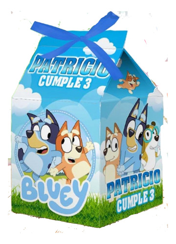  Cajitas Milk Box De Bluey..... X 10 Unidades