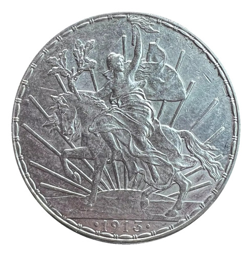 Moneda Original Plata Un Peso Caballito 1913 Alta Condición