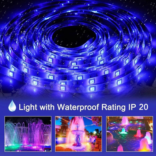 Imagen 8 de 10 de Tira De Luces Led Rgb Bluetooth App Wifi Para Alexa Lonk 5m