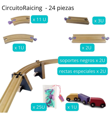 Imagen 5 de 10 de Tracks Pistas Circuito Racing Con Tren Compatible Trencity