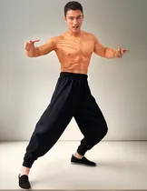 Comprar Pantalon Negro Gimnasia Kung Fu  Tai Chi Wushu Con Puños