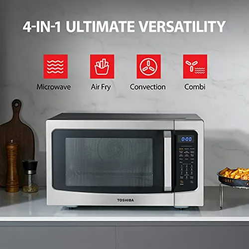 Horno Microondas Toshiba 4-en-1 Ml-ec42p(ss), Sensor Intelig