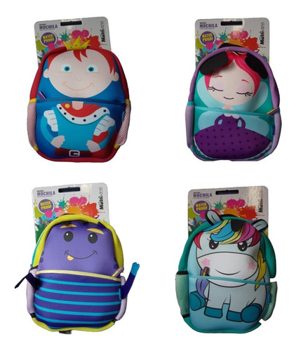 Mochila Espalda Multikids 3118 Neoprene Cuentos Jardin