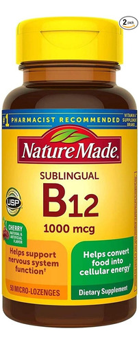 Vitamina B12 Nature Made Sublingual 3000 Mcg Microlozenges