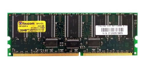 Memória Itaucom Modelo 128e2665r18 Regsdram Ecc Ddr266 128mb