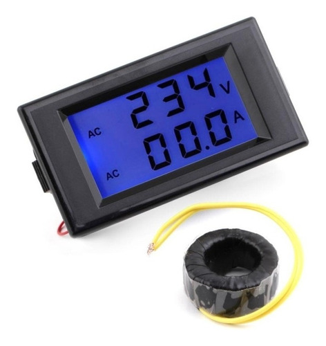 Voltímetro E Amperímetro Digital Lcd 80~300v + 100a Shunt Ac