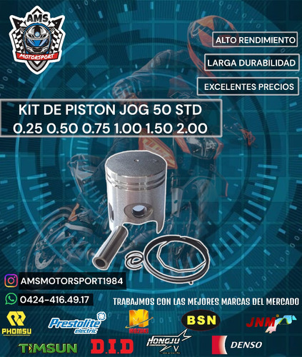 Kit De Piston Jog50 Std 0.25 0.50 0.75 1.00 1.50 2.00