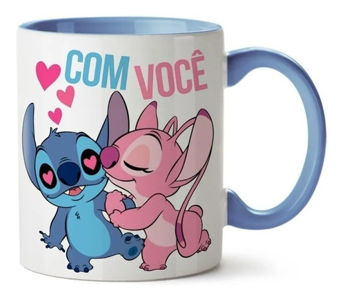 Caneca Personalizada Stitch Lilo Disney Com Você Sem Você