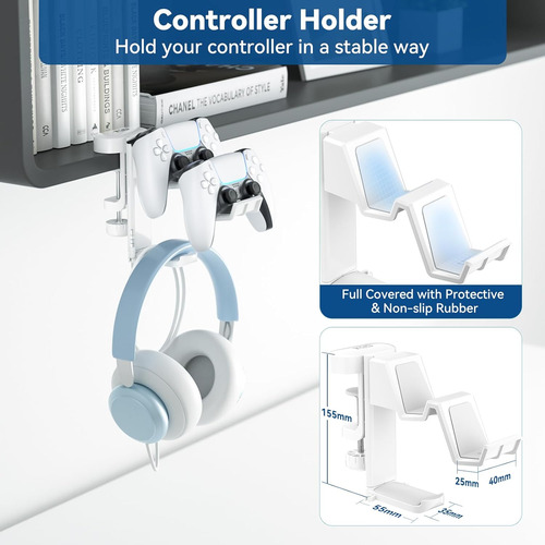 Soporte Para Controlador De Escritorio 5 En 1, Colgador Gira