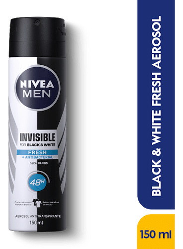 Nivea Desodorante Men Invisible Black & White Fresh Spray