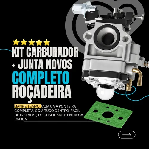 Carburador Roçadeira 43/52cc P/ Nakashi Terra Kawashima | MercadoLivre