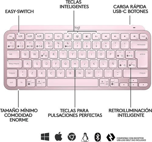 Teclado Logitech Mx Keys Mini Inalambrico Multidispositivo