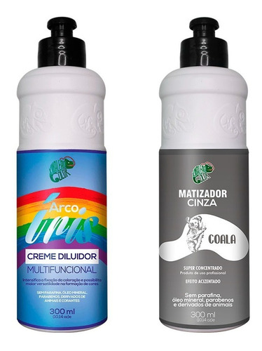  Kit Coala 300ml E Diluidor Arco Iris 300ml Kamaleão Color Tom Acinzentado + Diluidor