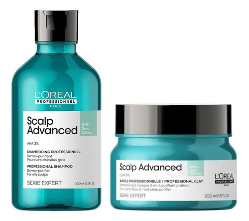 Shampoo+ Mascarilla Para Cabello Graso Loreal Scalp Advanced