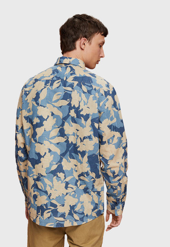Camisa Estampada Manga Larga Hombre Esprit 043ee2f306