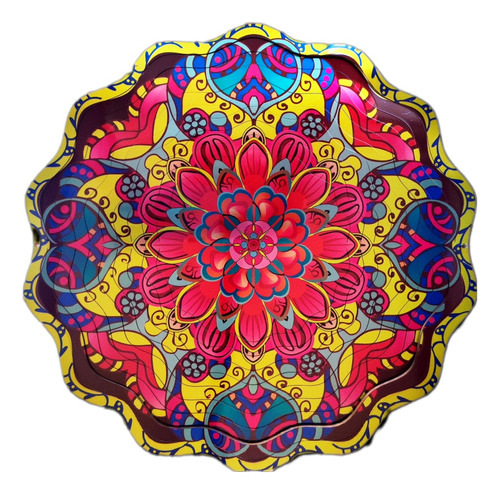 Adorno Mandala Colgante Giratorio, 3d , Spinner 