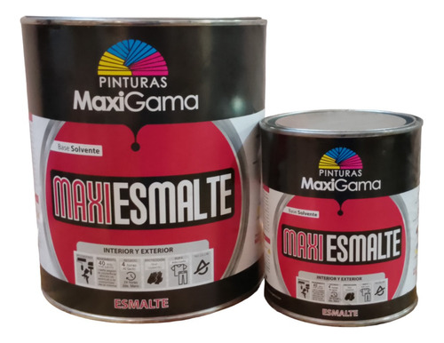 Pintura Esmalte Blanco Brillante 1/4galon Maxigama 