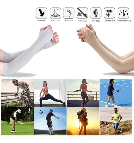Pack 4 Pares Manga Protección Solar Deporte Brazo