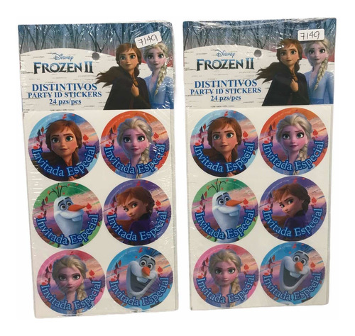 48 Distintivo Frozen Elsa Ana Stickers Invitado Especial Gm