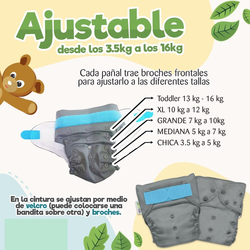 Pañales Ecológicos Ecopipo + Detergente + Filtro De Bambú