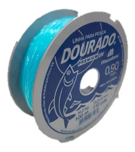 Linha Nylon Dourado Para Pesca 0,70mm 100m Mazzaferro 10un Cor Cinza