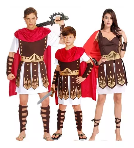 Fantasia Masculina De Guerreiro Gladiador Romano, Cosplay