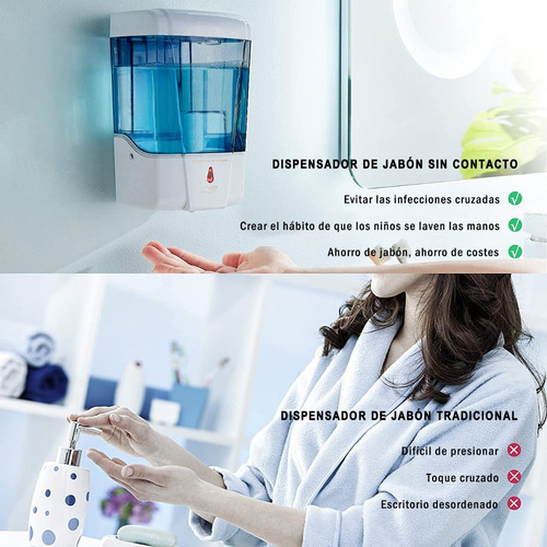 Imagen 3 de 9 de Dispensador De Jabón En Gel Antibacterial Automático