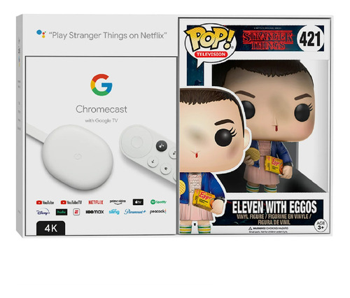 Google Chromecast Tv 4 4k Hdr Con Funko Pop! - Sportpolis