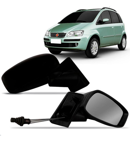 Par Retrovisor Para Fiat Idea 2005 2006 A 2011 C/ Controle