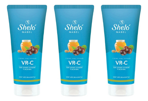 3 Pack Crema Para Piernas Vr-c (antivárices) Shelo