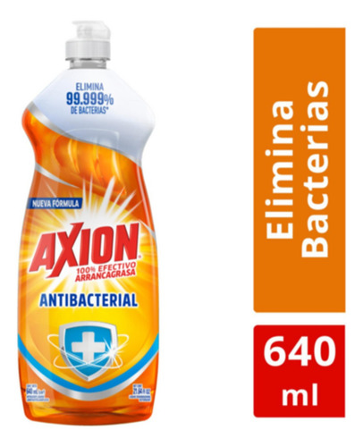 Axion lavatrastes líquido antibacterial arrancagrasa 640mL