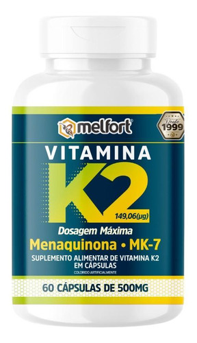 Vitamina K2 Mk7 500mg 60cps Melfort A