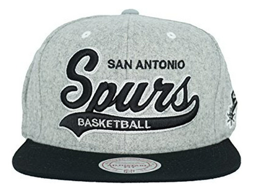 Gorra De Béisbol - San Antonio Spurs Flat Bill Hat By Mitche