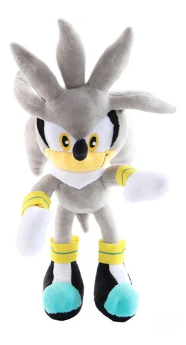 Peluche Silver De Sonic 28 Cm Nuevo 