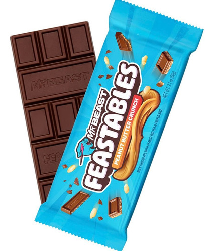 Barra Chocolate Mr Beast Bar Feastables 60gr Varios Sabores