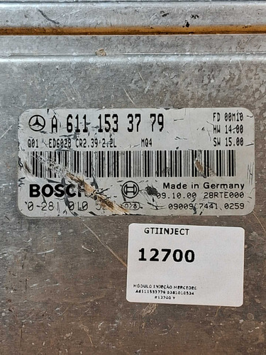 Módulo Injeção Mercedes A6111533779 0281010524 #12700 Y (Usado)