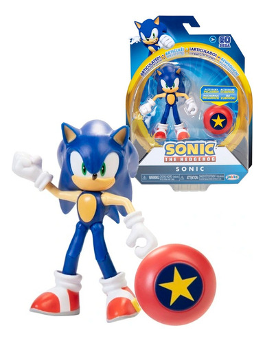 Sonic Figura Articulada Con Accesorio - Sonic The Hedgehog 